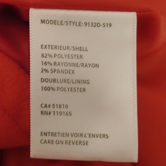 Orange Pea Coat - Picture 10 of 14